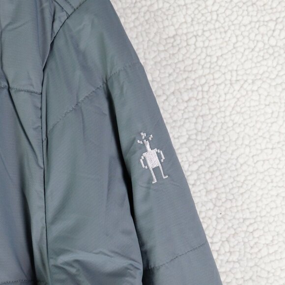 Smartwool Jacket Mens Medium Blue Shacket Shirt Snap Smartloft Pewter JKT - Picture 3 of 12